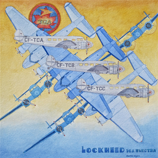 Trans Canada Airlines first 3 aircraft & the TCA Logo