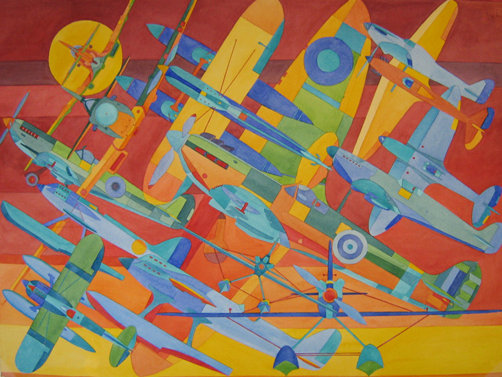 Reginald Mitchell of England designed some famous Schneider Trophy racing aircraft that lead to the Spitfire fighter aircraft of WW2.