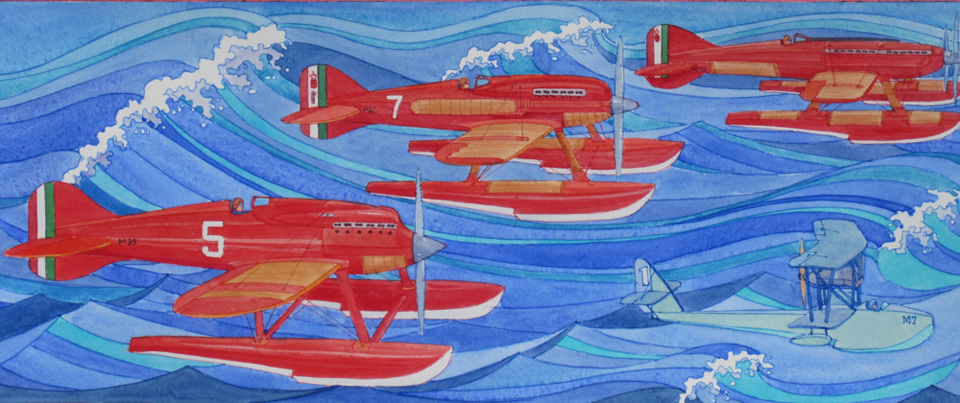 The famous Italian racing floatplanes that competed for the Schneider Trophy: Machhi M39, M67, & M72