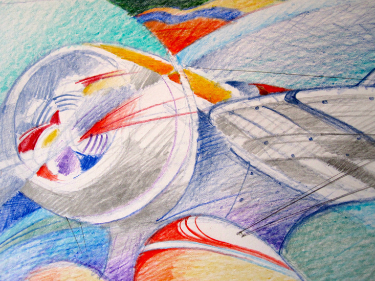 Conceptual 1930’s Racing Aircraft.