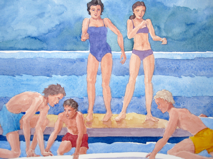 Cottage Kids on the Dock.