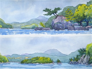 Two Scenes of Fitch Bay, Lake Memphremagog, Québec  